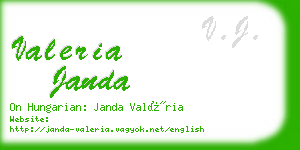 valeria janda business card